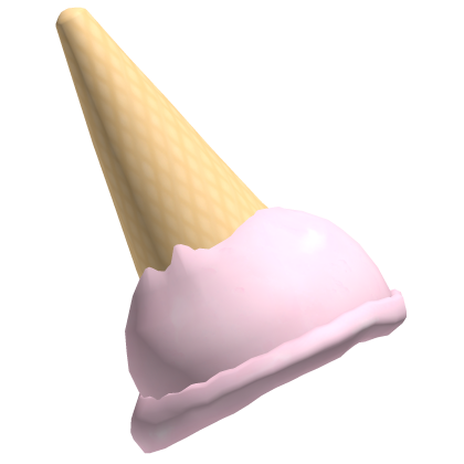 ୨୧ : sweet melted ice cream hat ♡ strawberry Roblox item