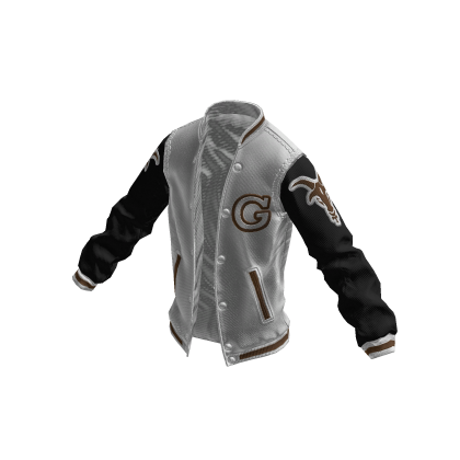 College Jacket | White Black Brown thumbnail