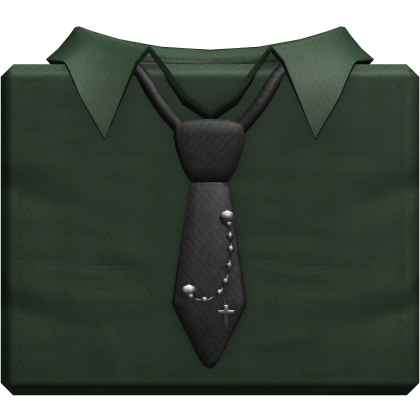 Goth Green Emo Suit Shirt w/ Studded Belt 1.0 Roblox item