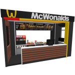 Mini Fast Food Burger Stand