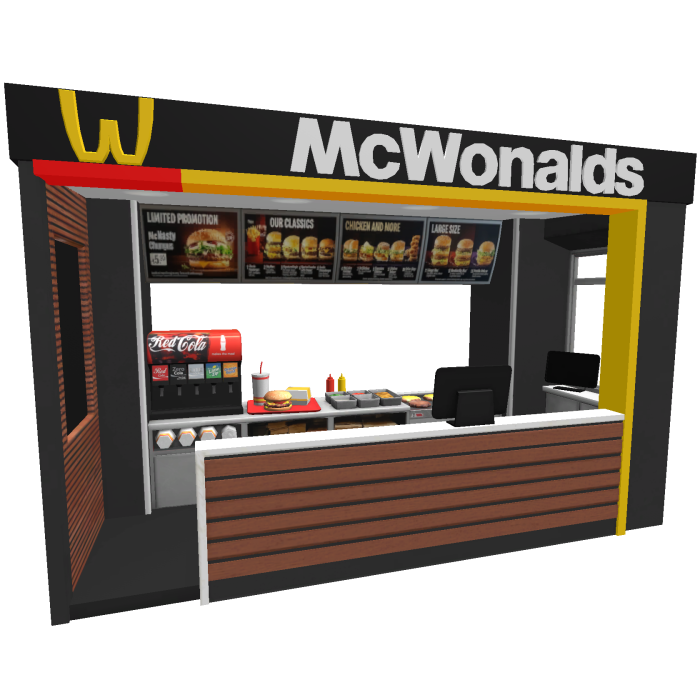Mini Fast Food Burger Stand