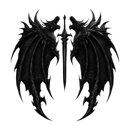 Black Dragon Wings with Sword Roblox item