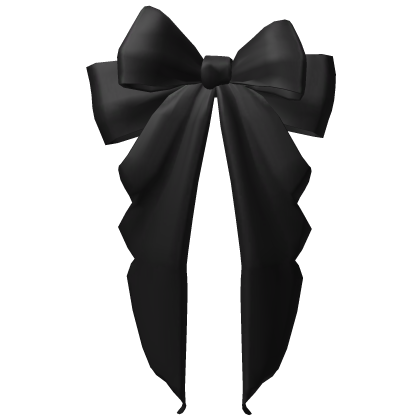 Big Hair Bow Black Basic Cute Ribbon Head Cutesy Roblox item