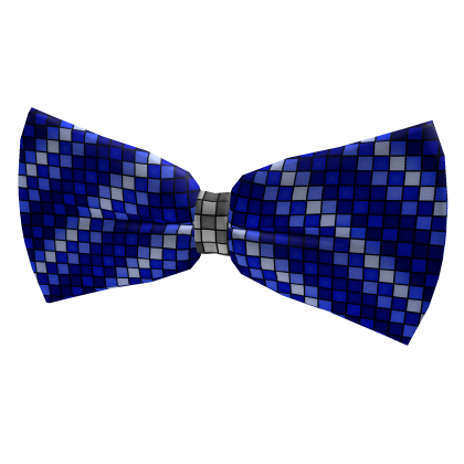 Midnight Blue Checkered Bow Tie