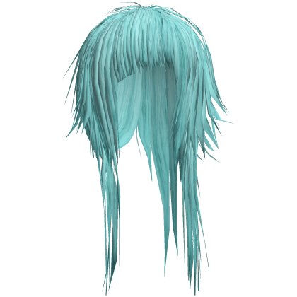 Messy Miscut Bangs (Cyan)