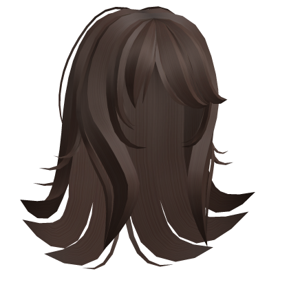 Brown hair Cute Silky Overgrow long Stylish Roblox item