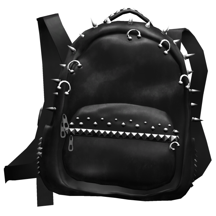 1.0 Grunge Emo Studded BackBag Black