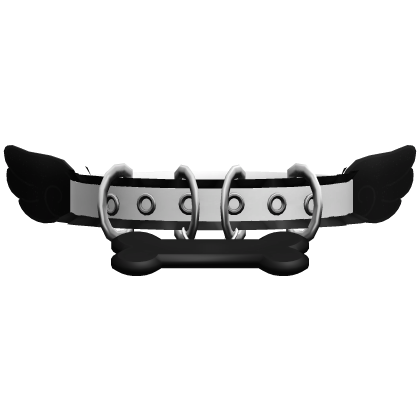 Kawaii Angel Puppy Cute Collar White + Black 𖹭 .ᐟ