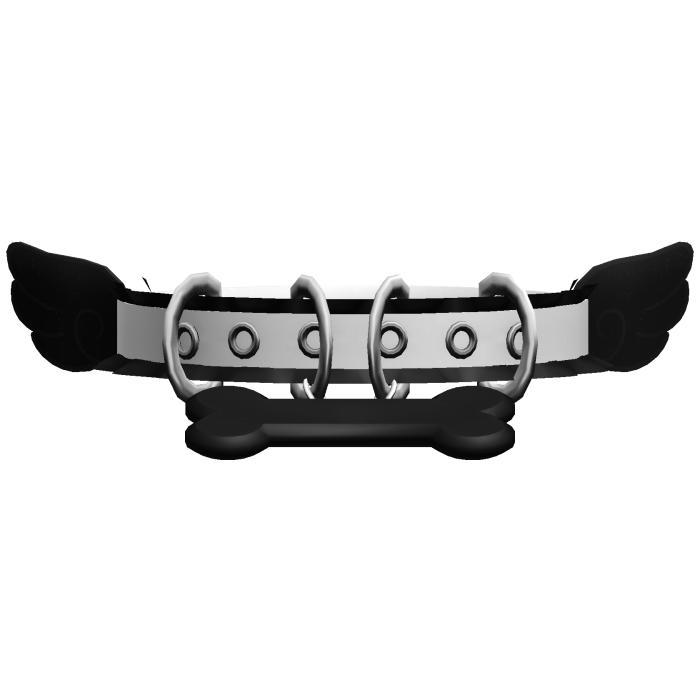 Kawaii Angel Puppy Cute Collar White + Black 𖹭 .ᐟ