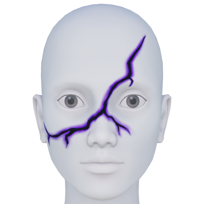 Purple Anime Lightning Void Scar Left