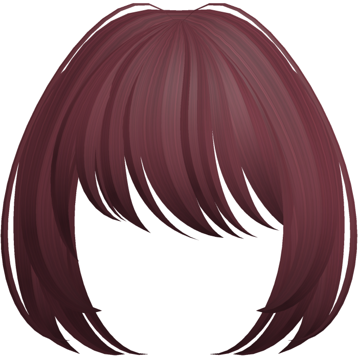 kawaii red moe bangs anime