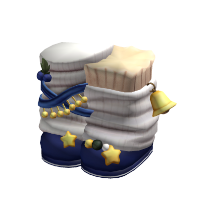 Cute Blue Christmas Bells Shoes