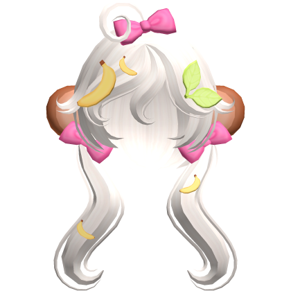 🍌🐵🍃 cute lala monkey pigtails in beige
