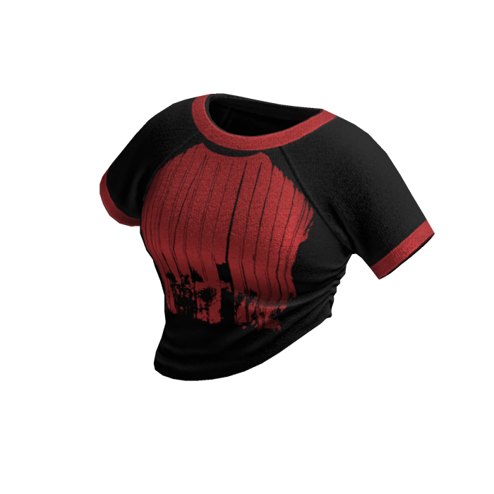 Cozy Graphic Y2K Tee (Black Red)