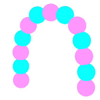 💙 Preppy Vibe Hangout Arch Bow Rainbow