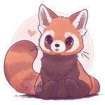 Mom red pandas