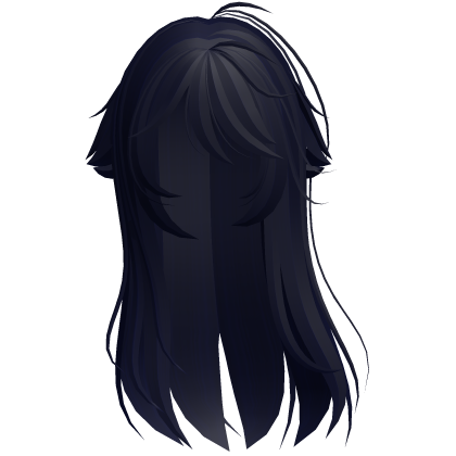 Navy Blue Shy Moe Cat Girl Windy Whispy Hair