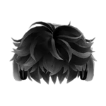 Messy Gray Fluffy Cool Hair w/ Headphones