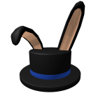 Classic bunny ears + Blue top hat