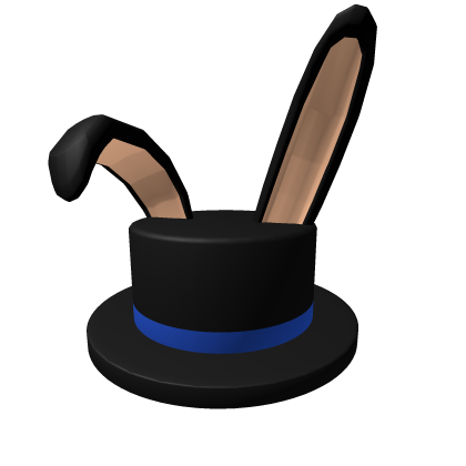 Classic bunny ears + Blue top hat Roblox item