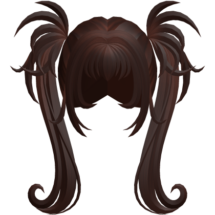 Brown Gothic Spiky Twintails with Curls