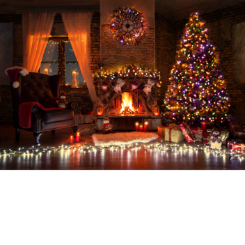 christmas cabin (night)