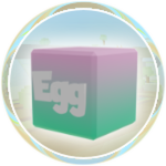 'Egg' Written on Cube Egg