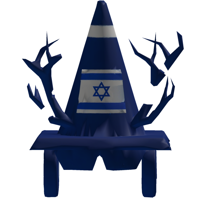 Cute Blue Cone + Horns + Headphones Israel
