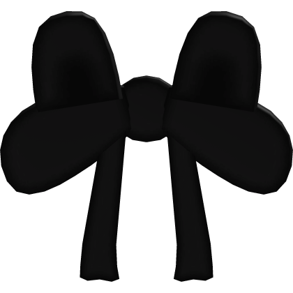 ♡ black bunny bow hair clip  Roblox item