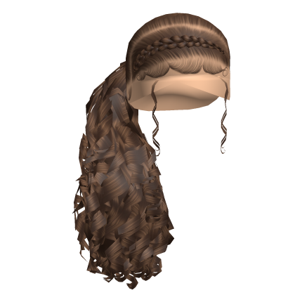 ☆ | Brown Braided Curly Ponytail Roblox item