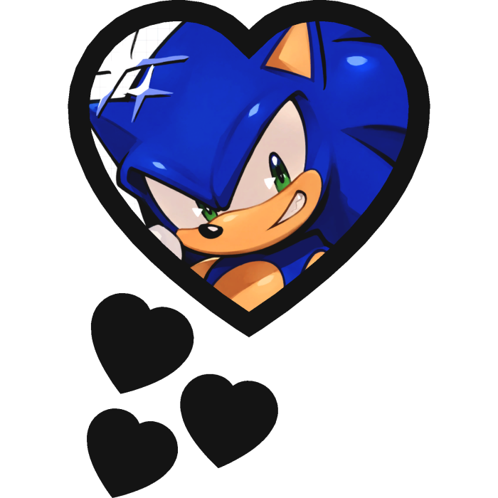 Sonic Thinking Hearts Sonic