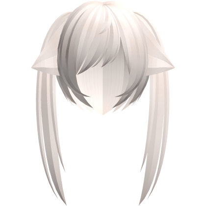 shy silly emo moe pigtails with tufts in blonde Roblox item