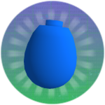 Toy Brick Egg of Studs [Blue]