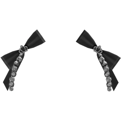 ⚜️• Grey Bow crown w/ Pearl Charms