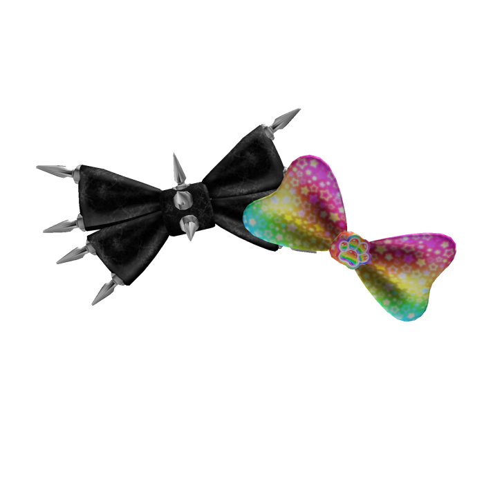 Dualcora Rainbow emo decora double bow 