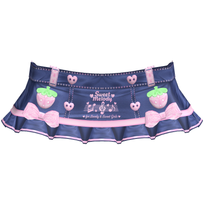 ♡ ꒰ sweet melody pink detail strawberry skirt ꒱ ♡ 