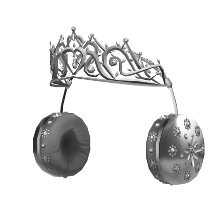 Roblox Item Silver Bejeweled Tiara Headphone