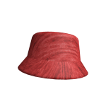 Crimson Wavy Bucket Hat