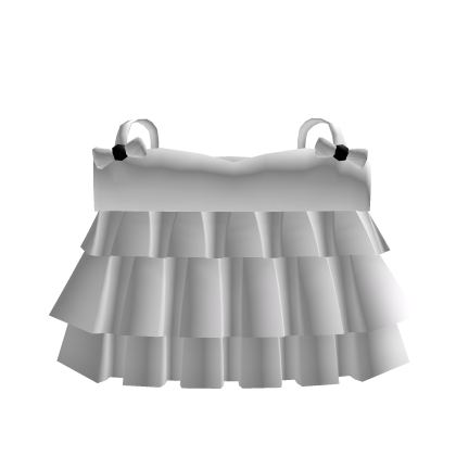 cute ruffled white dress w bow Roblox item