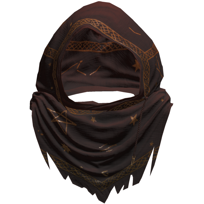 Red Sorcerer Distressed Rune Hood