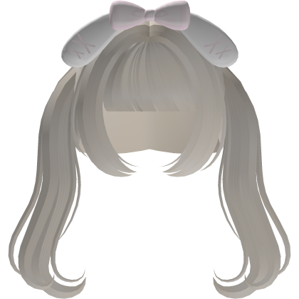 cute light blonde doll bunny bow pigtails Roblox item
