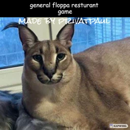 general floppa resturant game icon