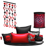 Gothic Red Lamp Y2K Room Decor 2000s Background