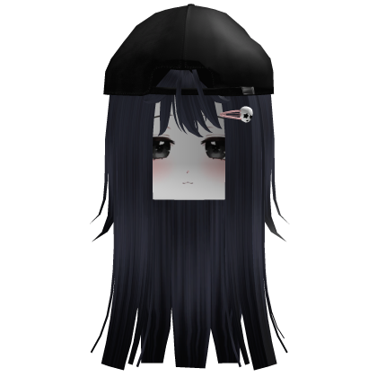 Dark Purple Cute Hair With Cap