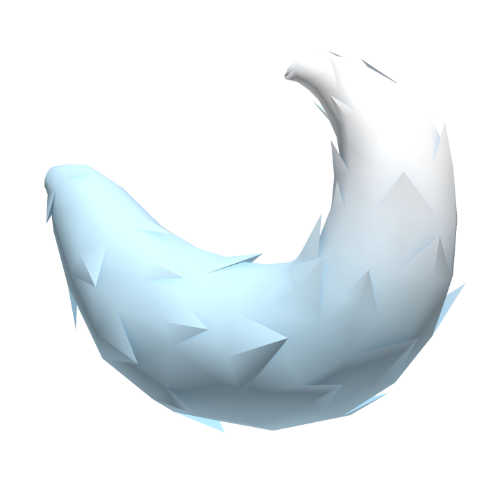 Fluffy Pastel Blue Fox Tail