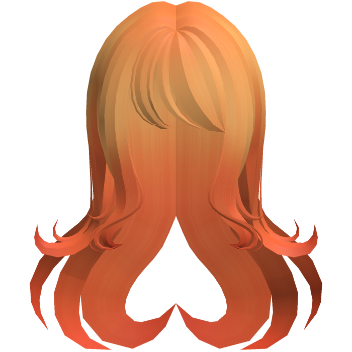 adorable dolly heart flowy long hair orange