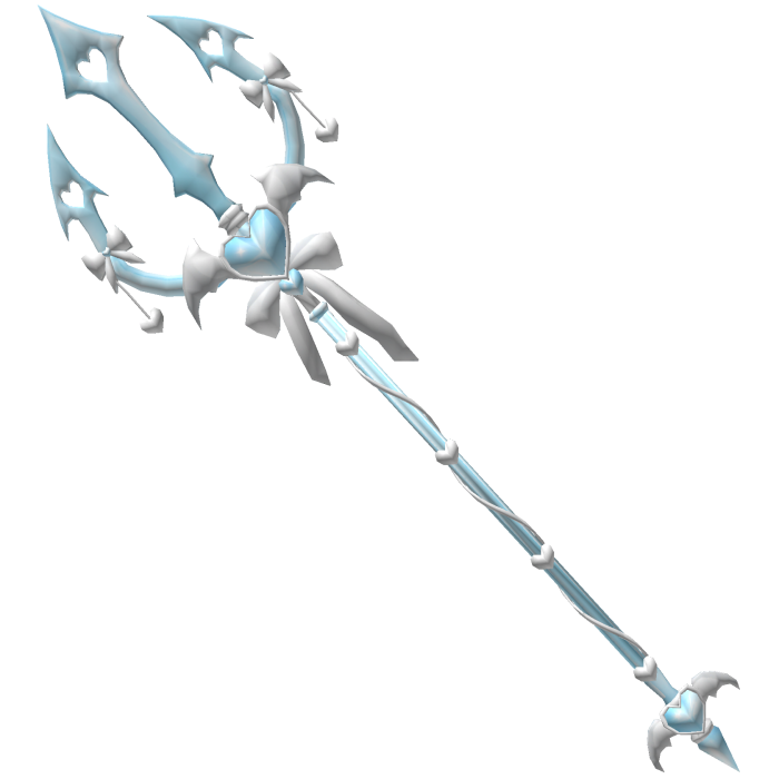 Bat Devil Imp Heart Trident - White Pastel Blue
