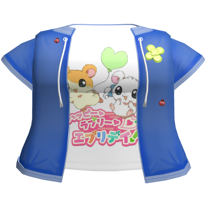♡ hamtaro blue clover jacket