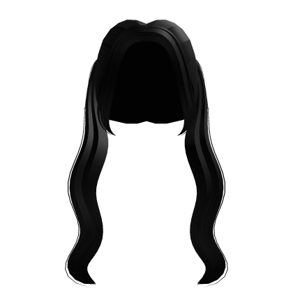 Long Curly High Pigtails Black Roblox item