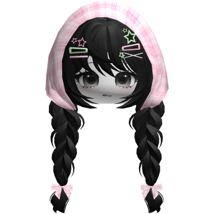 Black Igari Face Combo w Bonnet Braids Clips Roblox item